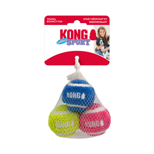 KONG Sport Softies Balls Assorted 3-Pk Sm