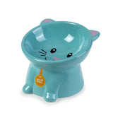 Nice Paws Tilted Cat Bowl Blue