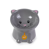 Nice Paws Tilted Cat Bowl Gray
