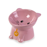 Nice Paws Tilted Cat Bowl Pink