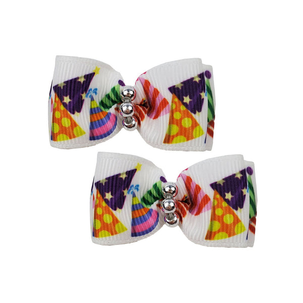 Max's Closet Hair Bows - Birthday (2 per card)