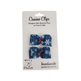 Max's Closet Hair Bows - Sm Snowflakes (2 per card)