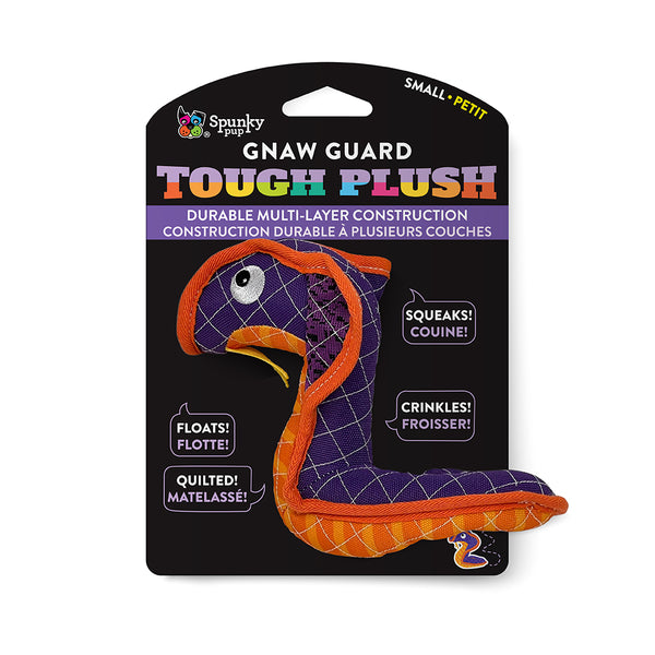 Spunky Pup Tough Plush Neon Snake