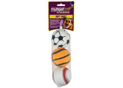 Multipet - Sport Tennis Balls 3pk