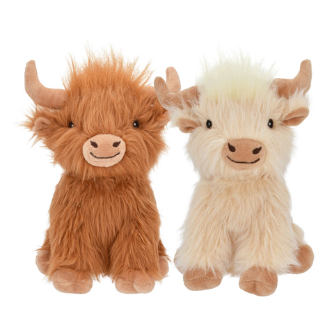 Multipet -  Highland Cow 8" (Tan/Cream)