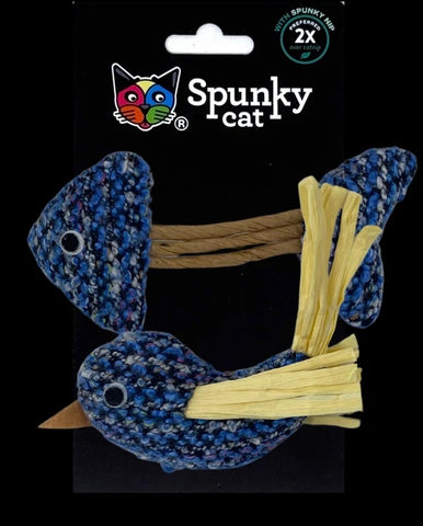 Spunky Pup Spunky Cat Textured 2pk (Fish & Bird)