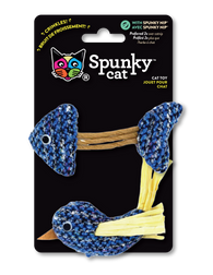 Spunky Pup Spunky Cat Textured 2pk (Fish & Bird)