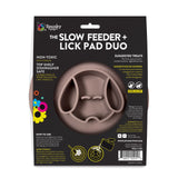 Spunky Pup Slow Feeder & Lick Pad Duo - Combo Bowl