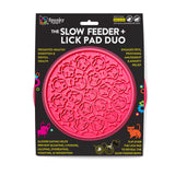 Spunky Pup Slow Feeder & Lick Pad Duo - Combo Bowl