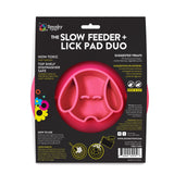 Spunky Pup Slow Feeder & Lick Pad Duo - Combo Bowl