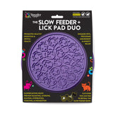 Spunky Pup Slow Feeder & Lick Pad Duo - Combo Bowl