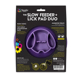 Spunky Pup Slow Feeder & Lick Pad Duo - Combo Bowl