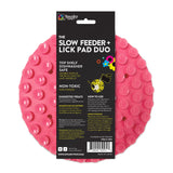 Spunky Pup Slow Feeder & Lick Pad Duo - Flower