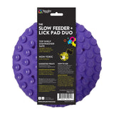 Spunky Pup Slow Feeder & Lick Pad Duo - Flower