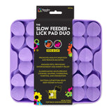 Spunky Pup Slow Feeder & Lick Pad Duo - Petal