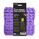 Spunky Pup Slow Feeder & Lick Pad Duo - Petal