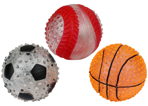 Multipet - Doglucent TPR Light Up Sports Ball -  3"