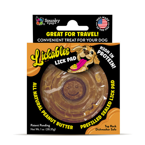 Spunky Pup Lickables - Round Peanut Butter Filled, 1pk