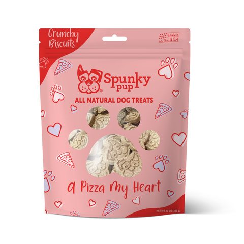 Spunky Pup Valentines Biscuits - A Pizza My Heart Treats 10 oz.
