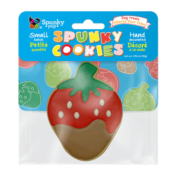 Spunky Pup Frosted Cookie - Strawberry XL