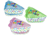 Multipet -  Birthday Cake Slice Shiny (Pink/Blue/Green)