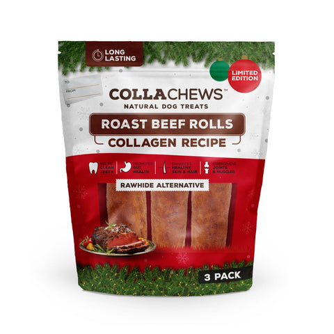 Colla Chews Roast Beef 6" Rolls - 3 Pack