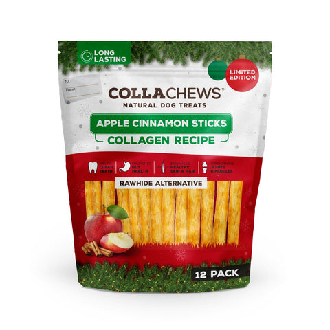 Colla Chews Apple Cinnamon 5" Collagen Stix - 12 Pack