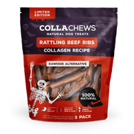 CollaChews Beef Ribs 6" Rolls - 3 Pack