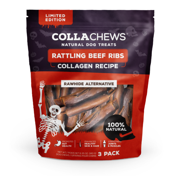 CollaChews Beef Ribs 6" Rolls - 3 Pack