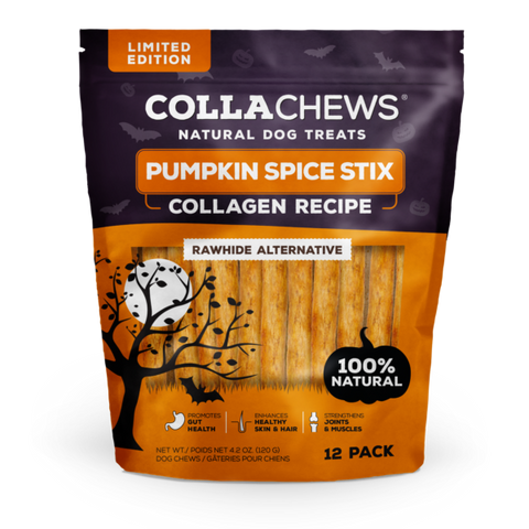 CollaChews Pumpkin Spice Collagen Stix - 12 Pack