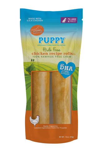 Canine Naturals Puppy Recipe Chew - 7" Roll (2 Pk)