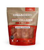 CollaChews 6" Beef & Collagen Rolls - 10 Pack Bag