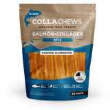 CollaChews 5" Salmon & Collagen Stix - 25 Pack Bag