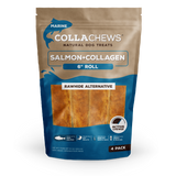 CollaChews 6" Salmon & Collagen Rolls - 4 Pack Bag