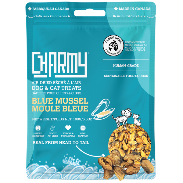 Charmy Pet - Blue Mussel Treat Bag, 3.50 oz