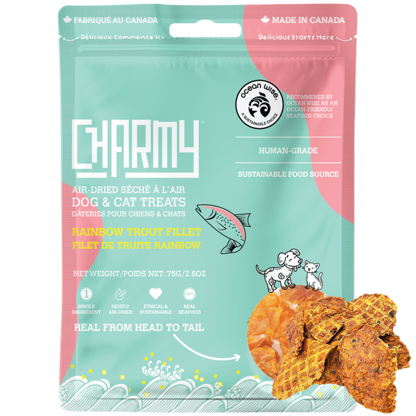 Charmy Pet - Rainbow Trout Fillet Treat Bag, 75g