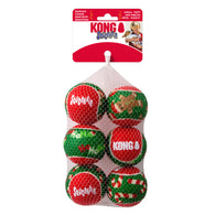 KONG Holiday SqueakAir Balls 6-pk