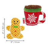 KONG Holiday Scrattles Gingerbread, Cocoa 2-Pk