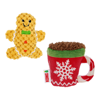 KONG Holiday Scrattles Gingerbread, Cocoa 2-Pk