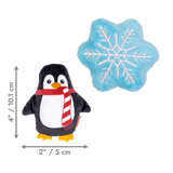 KONG Holiday Scrattles Penguin, Snowflake 2-Pk