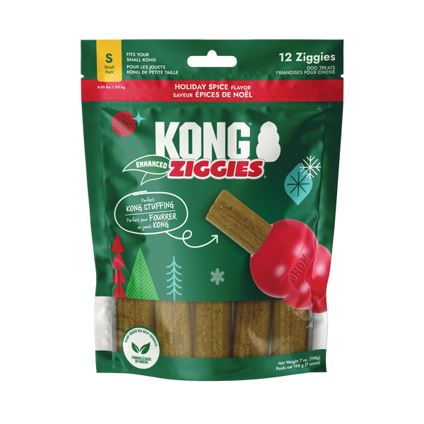KONG Holiday Ziggies Enhanced Holiday Spice 7 oz