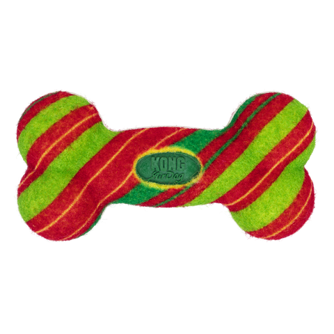 KONG Holiday AirDog Squeaker Bone Stripe