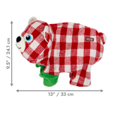 KONG Holiday Low Stuff Flanimalz Bear Lg/XL