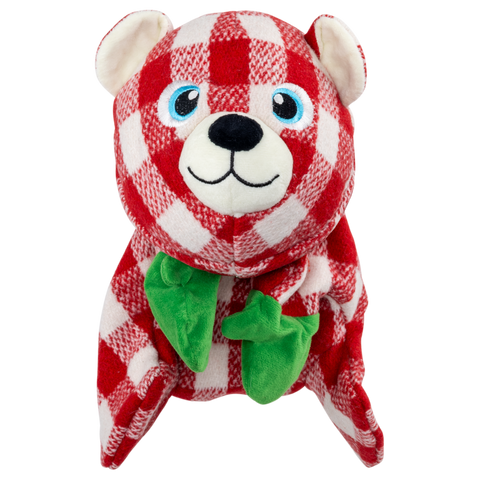 KONG Holiday Low Stuff Flanimalz Bear Lg/XL