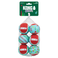 KONG Holiday SqueakAir Tennis Balls 6-Pk