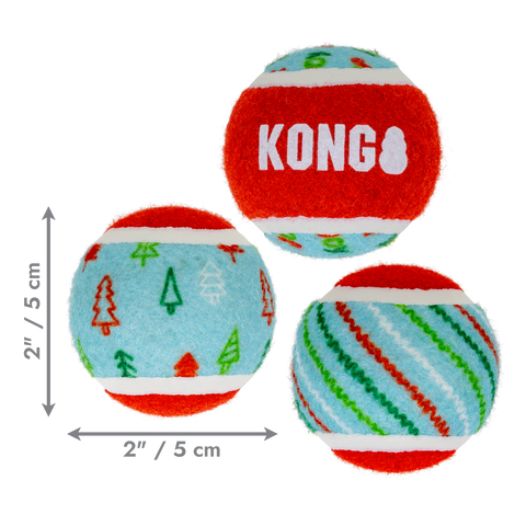 KONG Holiday SqueakAir Tennis Balls 6-Pk