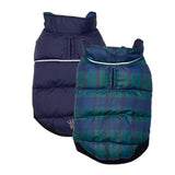 Hip Doggie Flex-Fit Reversible Puffer - Navy/Plaid