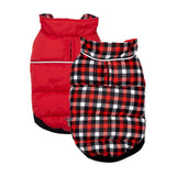 Hip Doggie Flex-Fit Reversible Puffer - Red/Gingham
