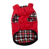 Hip Doggie Flex-Fit Reversible Puffer - Red/Gingham