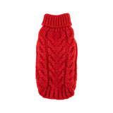 Hip Doggie Angora Cable Knit Sweater - Red